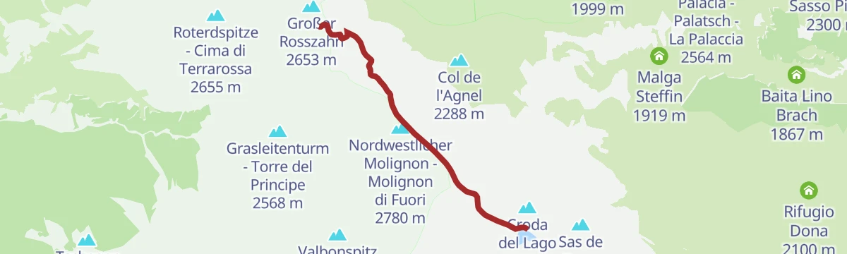 Route map: Via ferrata Laurenzi